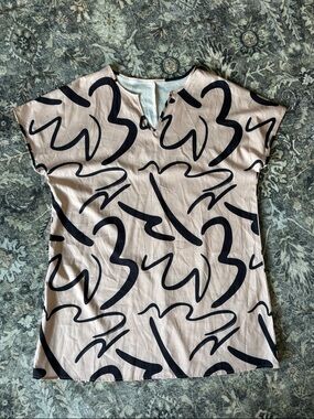 SHEIN Women's Abstract Print V-Neck Dress